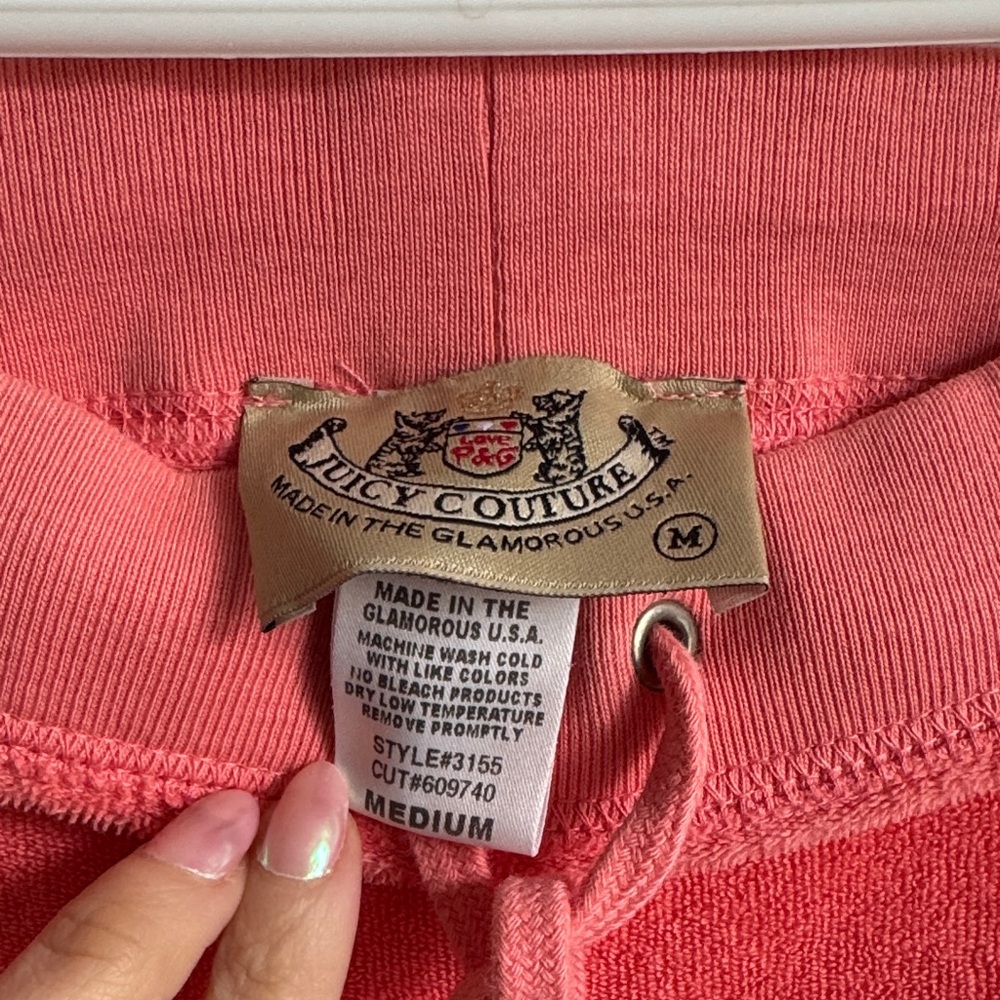 Juicy Couture Coral Mini Skirt with Drawstring - Picture 2 of 3